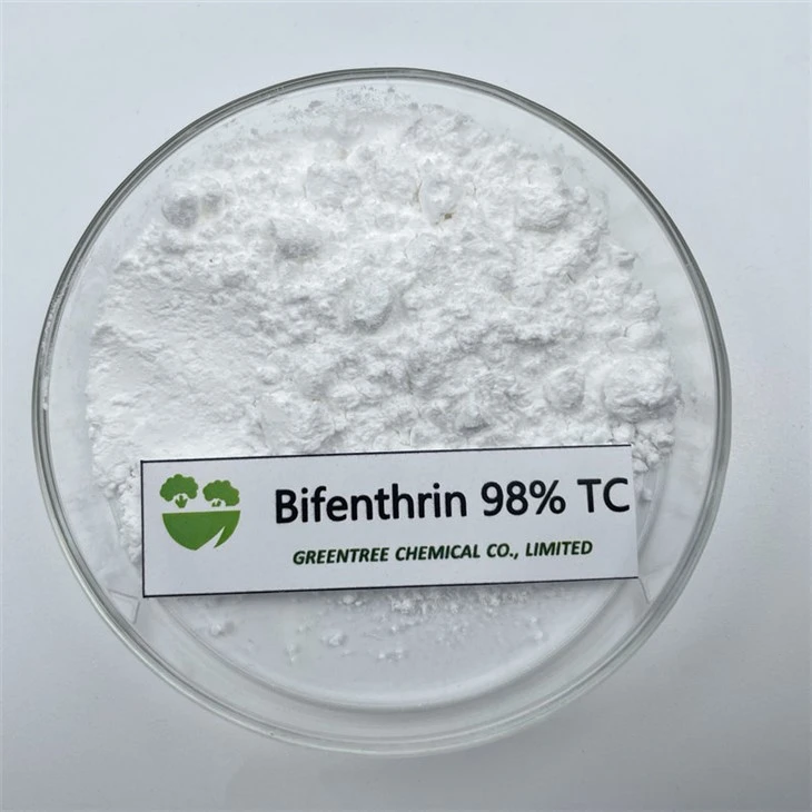 CAS 82657-04-3 Žemės ūkio chemikalai Pesticidai Insekticidai Produktai Bifentrinas 98 proc. TC C23H22ClF3O2